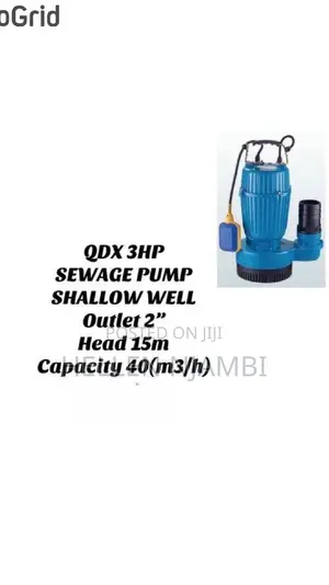 Premier 3hp Sewage/Shallow Well Pump 2" 15m Lift