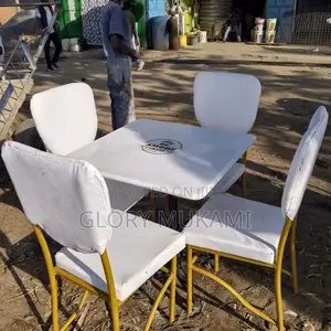 Restaurant And Bar White Set Chairs