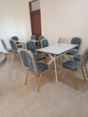 Brand New Dining Table/Hotel Table With 6 Stackable Chairs