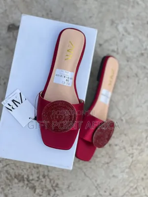 Maroon High Quality Leather Slip~On (Zara) Sandles*
