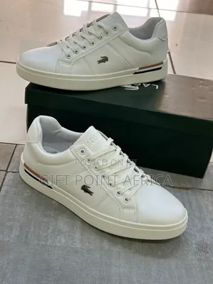 White (Lacoste) Leather Laced Casuals*Normal Fitting*