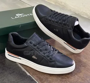 *Black(Lacoste) Leather Laced Casuals* *Normal Fitting*