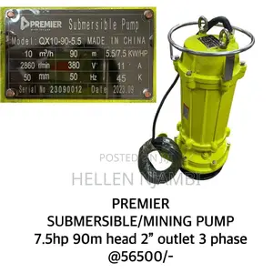 Premier 7.5hp 3phase Submersible Mining Pump