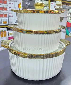 3pc Serving Bowls Textured 1ltr 2ltr,3ltr*