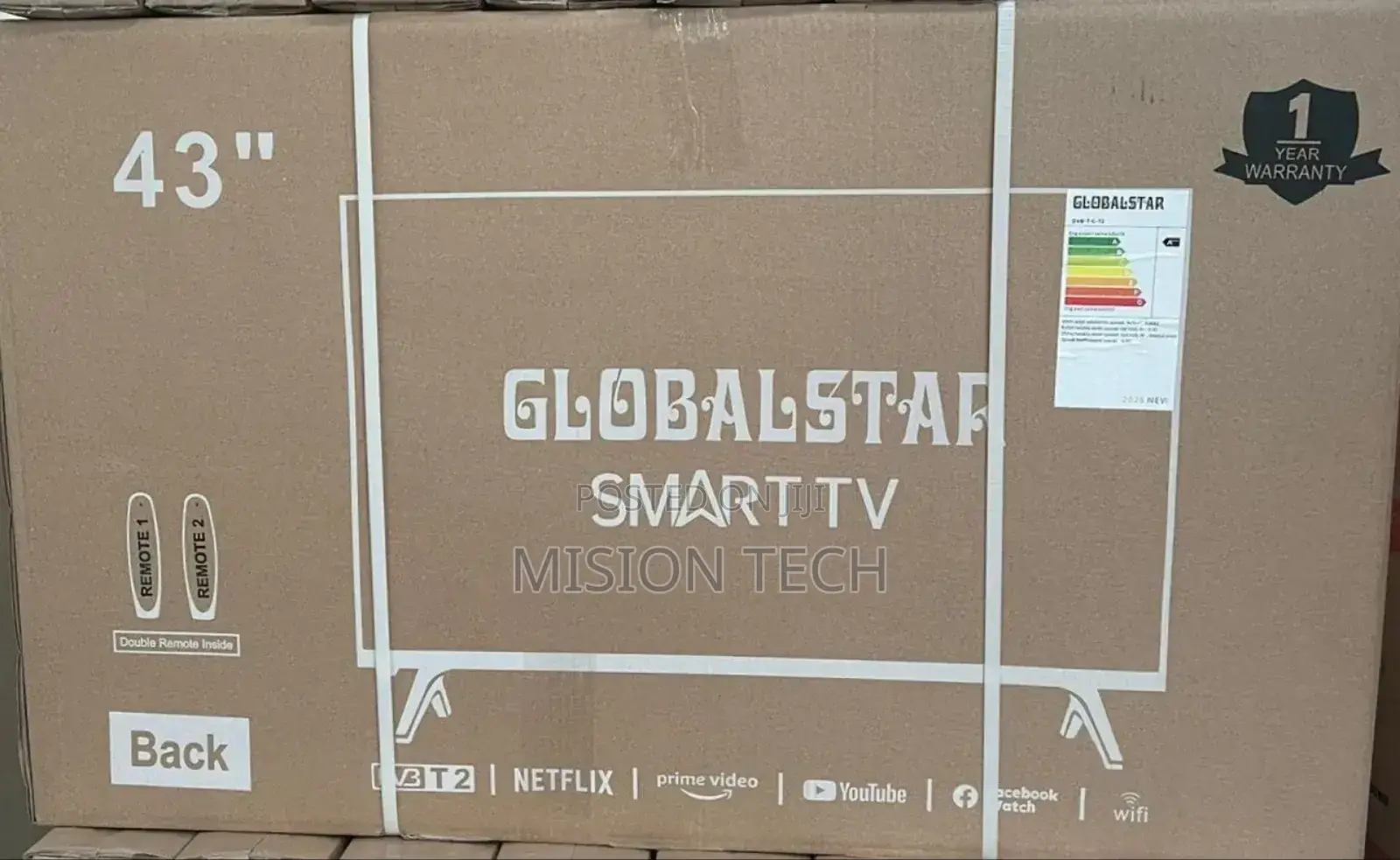 Globalstar 43"Inch Bluetooth Enabled Smart Android Tv* 