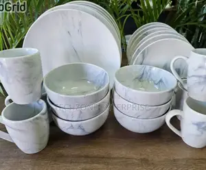 Dinner Set - Colourful 24 PCS Ceramic Dinner Set ;