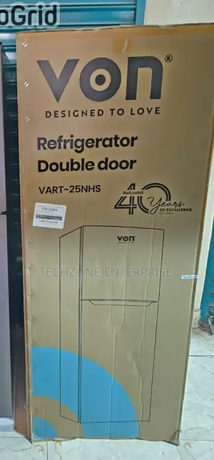 Von Vart-25nhs Double Door Fridge 220l Led Lights ;