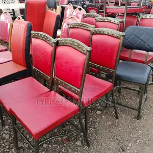 Red Bar Restaurant Chairs Coated
