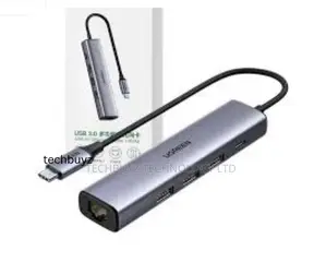 Ugreen Usb-C to Rj45 Ethernet + Usb-a 3.0 (3 Ports)Adapter