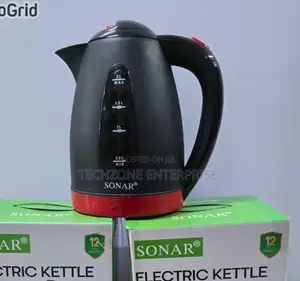 Kettle - Black Sonar 2 Litres Cordless Electric Kettle