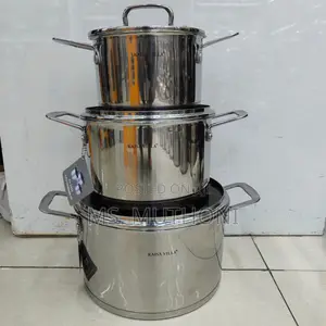 6 PCS Stainless Steel Cooking Pots.*