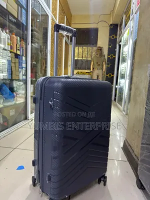 Dark Grey Medium 1 Piece Rubber Suitcase in 66cm Height