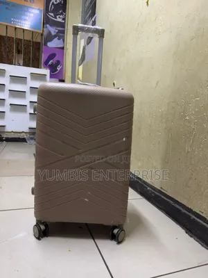 Beige Medium Size Height 66cm Rubber Suitcase