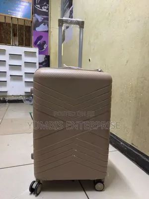 Beige Medium Size Height 66cm Rubber Suitcase