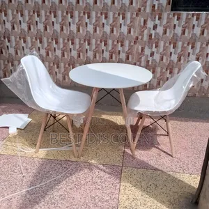 White Round Table and 2 - Chairs