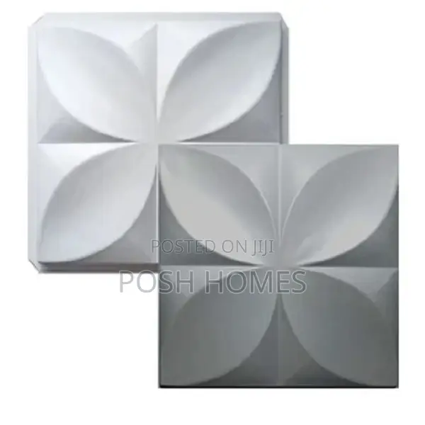 White Flowered 3d Wallpanels