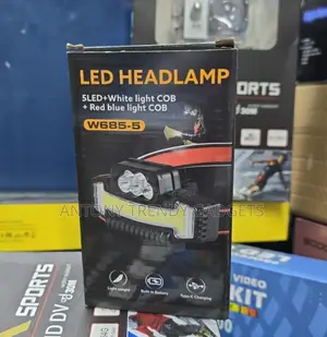 W685-5 Led Headlamp – 5 Led + Cob Rechargeable Light