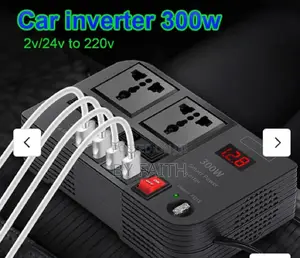 300w Car Inverter 12v 220v Modified 4 Usb Socket Adapter