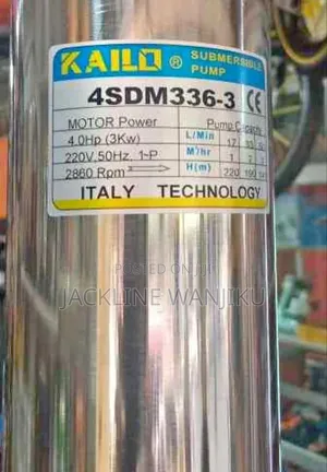 4hp Electric Kailo Submersible Water Pump 220m Head 4hp Kair