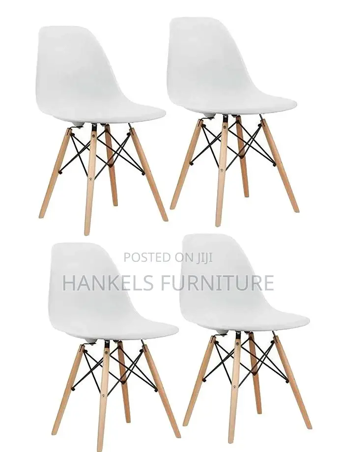 Ultimate Eames Style Dining Chair (Black - White)