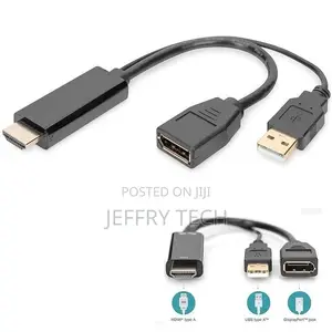 Hdmi Male to Displayport Female, Hdmi Hd to Dp + Usb to Dp