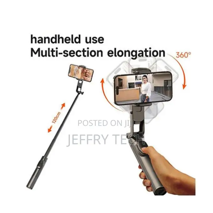 Phone Stabilizer, Selfie Stick + Bluetooth Remote Control,