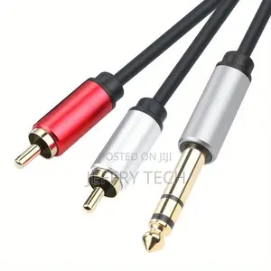 Câble Y-Splitter 2 Rca Vers 6,35 Mm