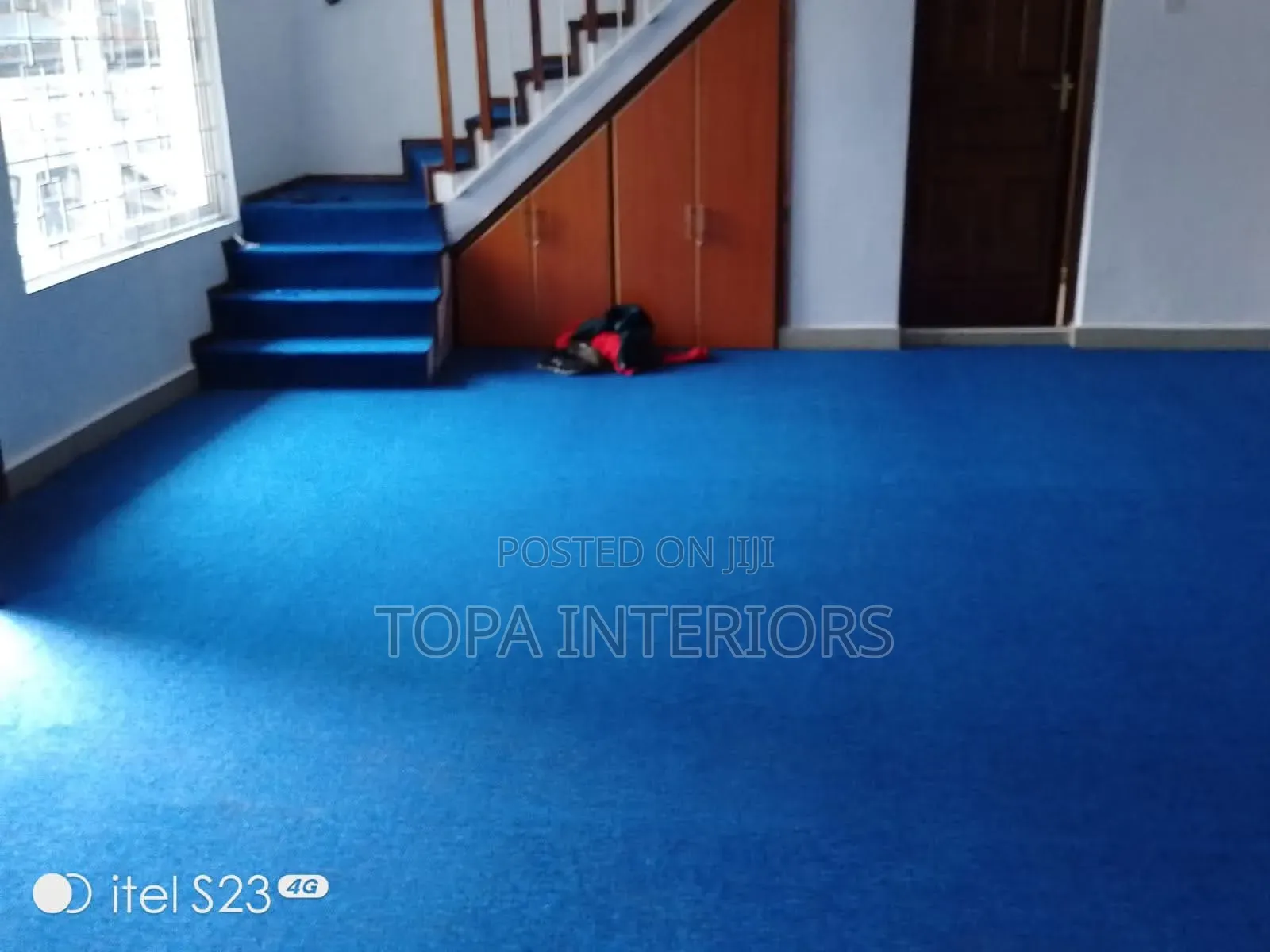Blue Delta 4mm Thick Residential Wall to Wall Floor Carpets
