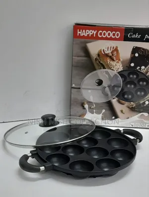 12 Holes Vitumbua Pan With Glass Lid