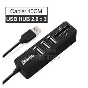 2/3 Port Usb Hub Expansion Combo Tf/Sd Card Reader