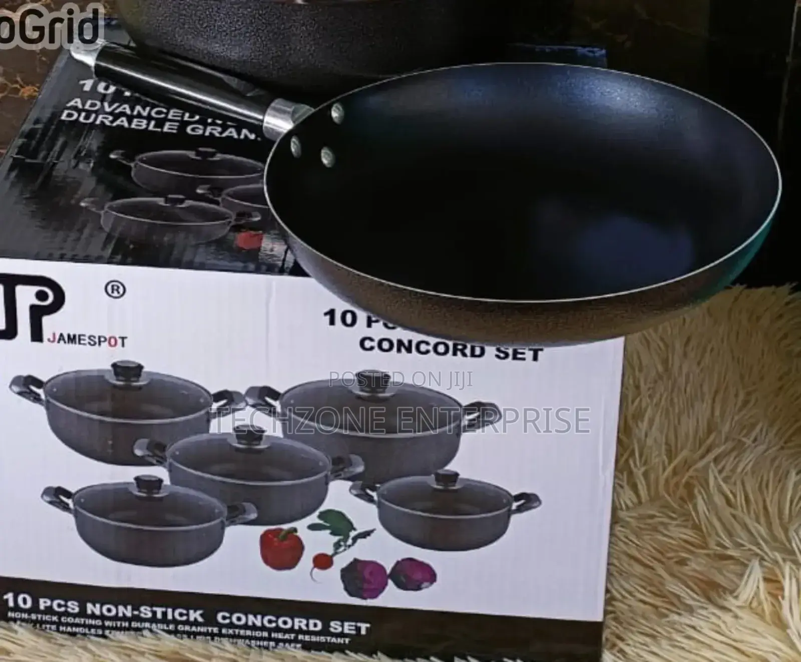 10 Pieces Heavy Duty Jp Non Stick Cookware Set Pan :