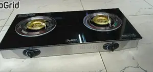 Syinix Glass Top Table Top Double Gas Burner ;