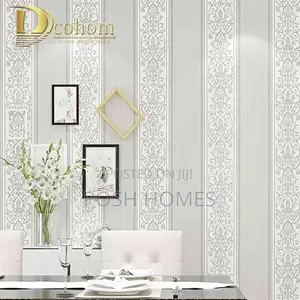 Silver Floral Decorative Wallpapers