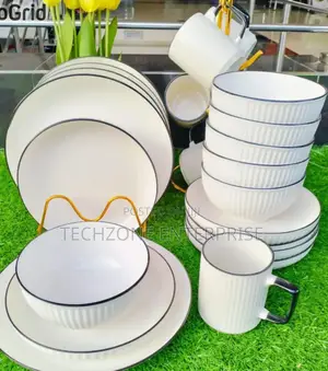 Dinner Set - *Concise 24 Pieces Japanese Dinner Set ;