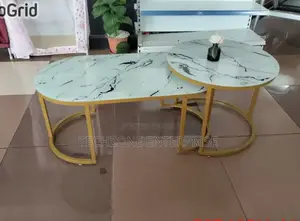 Classy White Marble Coffee Table(Glass Effect) !