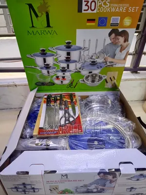Marwa 30 PCS Stainless Steel Cookware Set - Heavy Duty