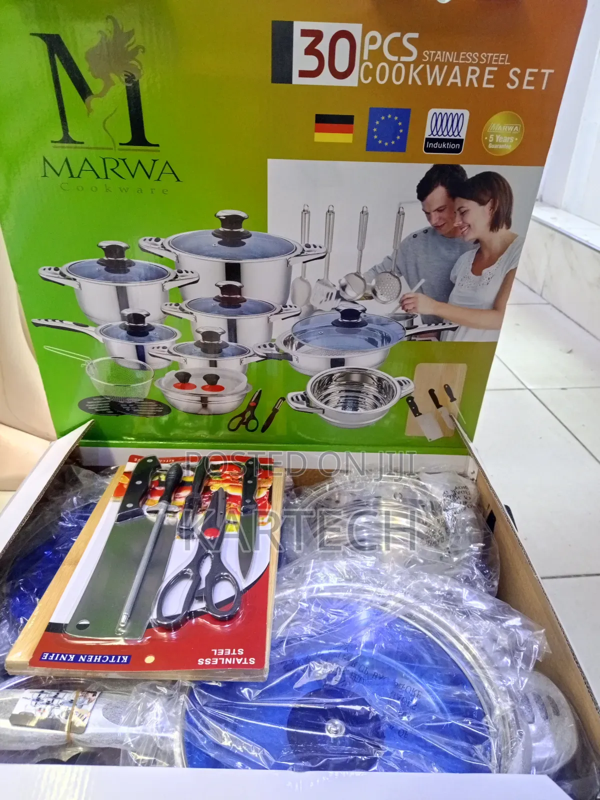 Marwa 30 PCS Stainless Steel Cookware - Induction Compatible