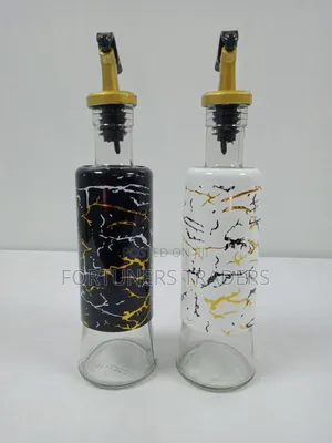Glass Marble Oil/Vinegar Dispenser Bottle