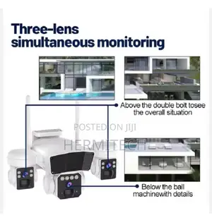 3 Screens 12mp Outdoor Security Network Camera 360 PTZ