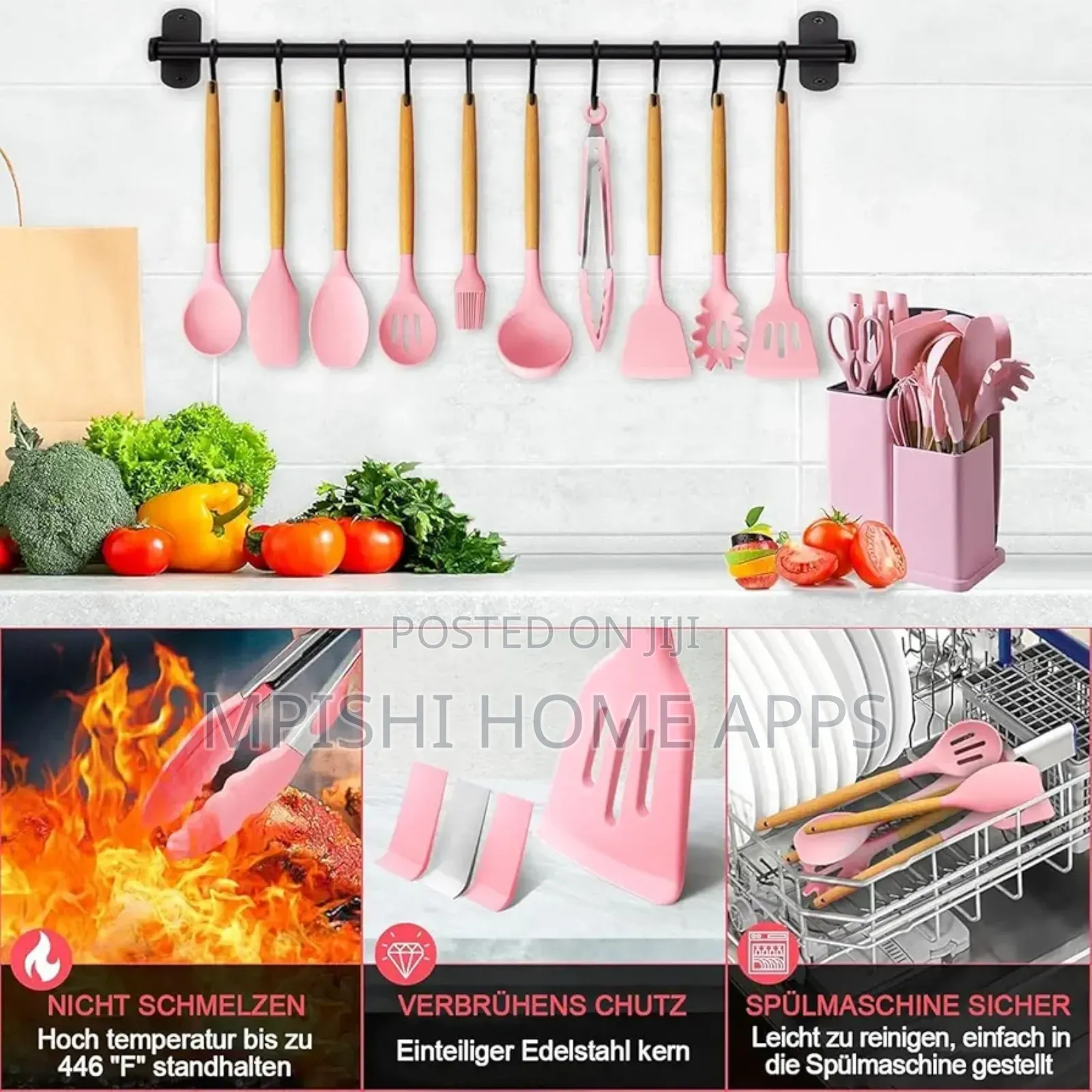 19pcs Silicone Spoon Set