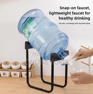 Water Gallon Bottle Dispenser Bucket Storage Rack With Water Spout Tap