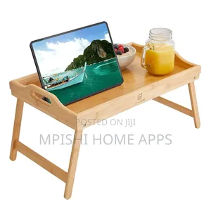 Breakfast in Bed Foldable Bamboo, Brown Wooden