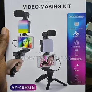 Rgb Video Making Kit – Ay-49 With Phone Holder & Mic