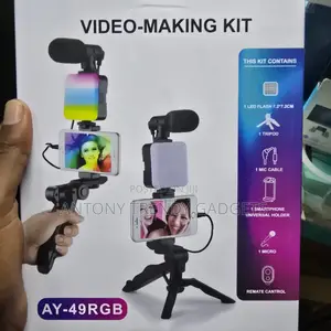 Smartphone Video Kit – Ay-49 Led, Mic & Tripod Combo