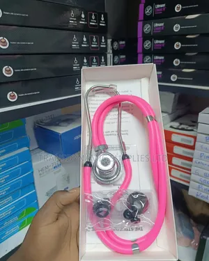 Double Tube Stethoscope Pink Colour