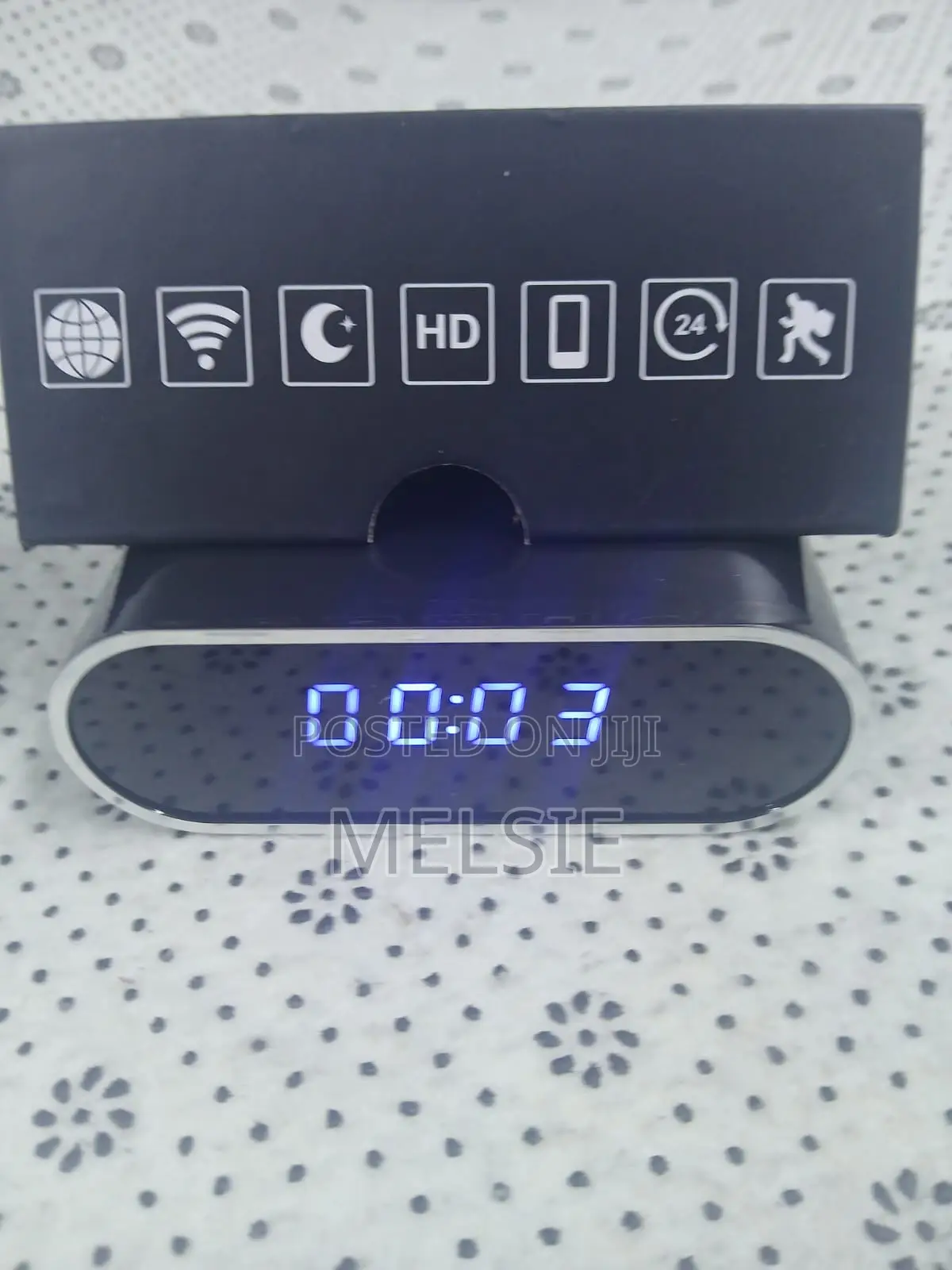 Hd Clock Wifi Home Camera With Night Vision Motion Detection