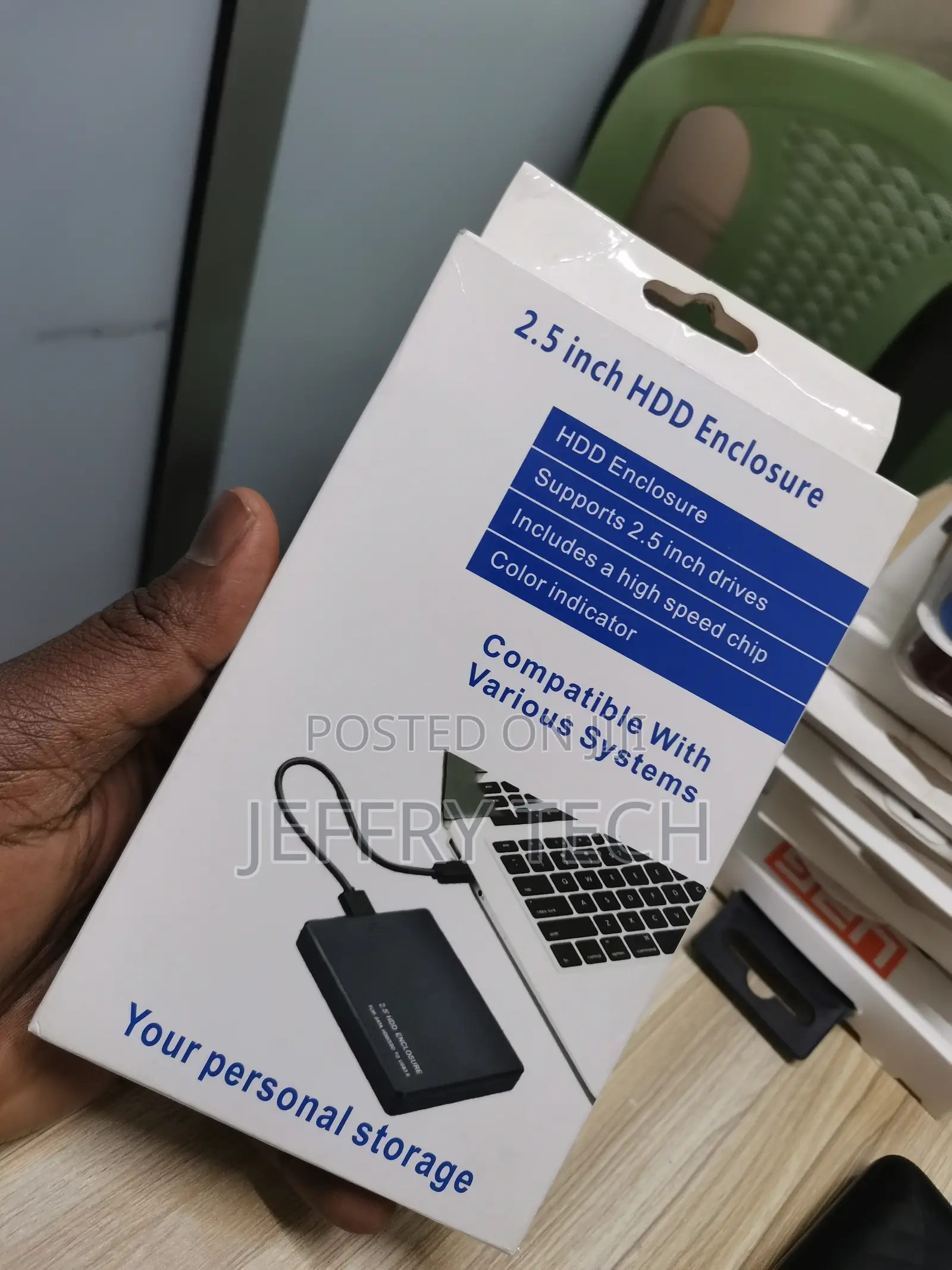 Type C 2.5'' Hard Drive Enclosure Black Mobile HDD Box Usb3.