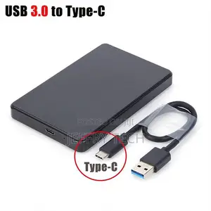 Type C 2.5'' Hard Drive Enclosure Black Mobile HDD Box Usb3.