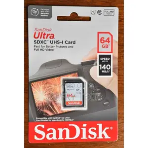 Sandisk 64gb Ultra SDXC Uhs-I Memory Card - 140mb/S