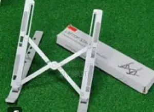 Foldable Silver Metallic Laptop Stand Bracket.